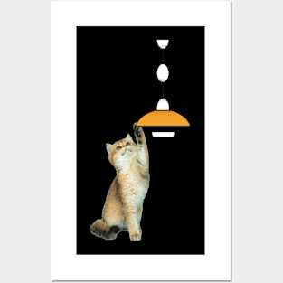 Naughty cute Cat Posters and Art